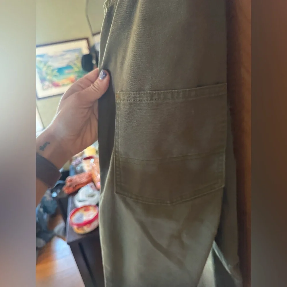 REI Co-Op Trailsmith Workwear Olive Green Overalls - Picture 3 of 11